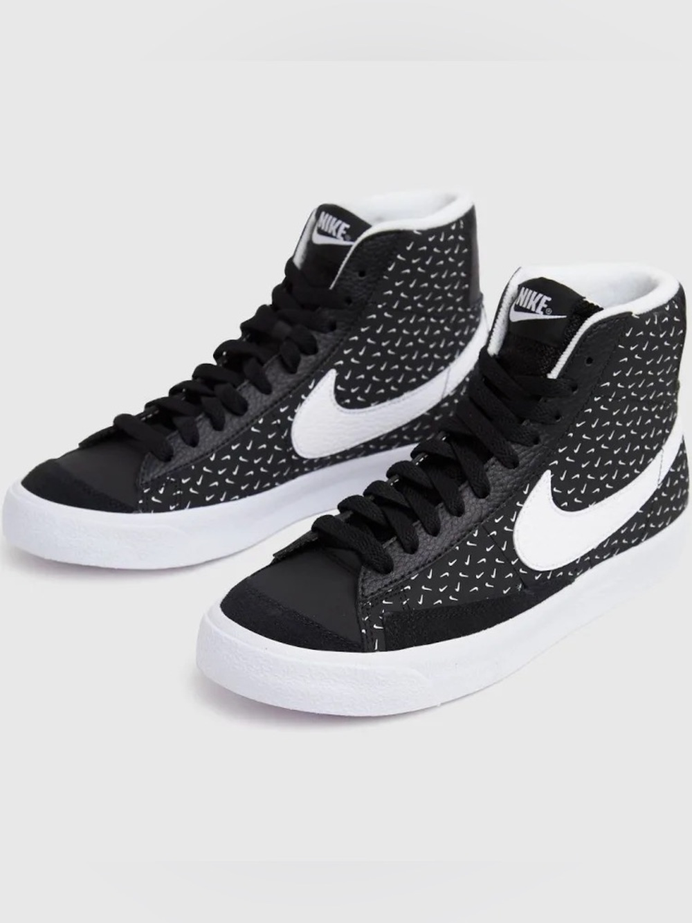 Nike | Unisex Youth Black/White Blazer Mid ‘77 ‘Polka Swoosh’ Sneakers Size 6.5Y